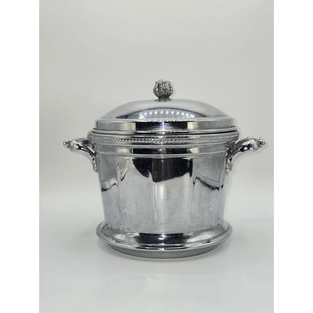 Keystone Ware Mid Century Modern 1960s Vacuum-Insulated Ice Bucket